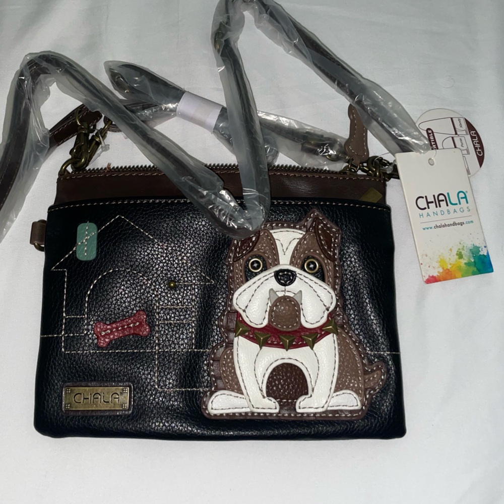 NWT Chala Bulldog Mini Crossbody Handbag with Straps